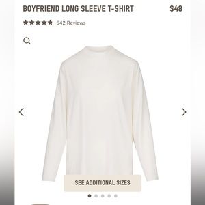 SKIMS Boyfriend Long Sleeve Shirt